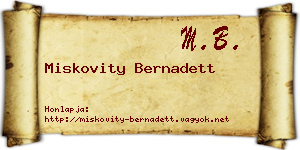 Miskovity Bernadett névjegykártya